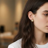 ORECCHINI BOTTONI CON MADREPERLA