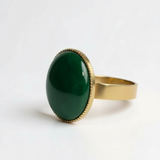 ANELLO OVALE CON AGATA