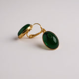 ORECCHINI OVALI CON AGATA