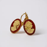 ORECCHINI CAMMEO ROSSO