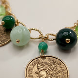 Bracciale Pietre Verdi e Swarovski
