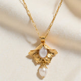 COLLANA GRANDE CALLA CON MADREPERLA