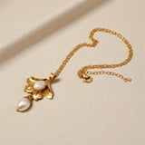 COLLANA GRANDE CALLA CON MADREPERLA