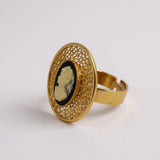 ANELLO CAMMEO NERO FILIGRANA