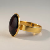 Anello Ovale Granato