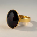 Anello Ovale Granato